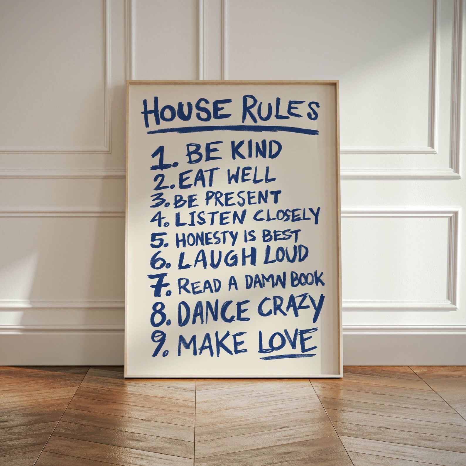 Custom House Rules Wall Art, Bar Cart Art, Trendy Home Decor ...