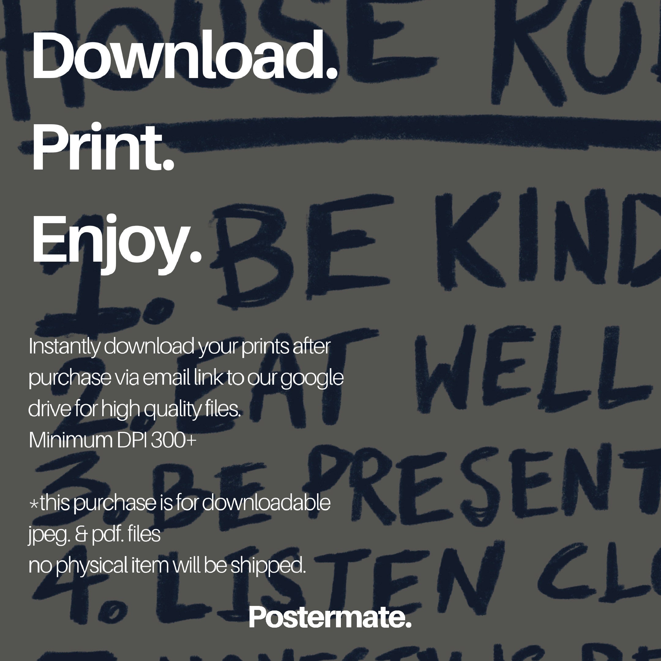 Custom House Rules Wall Art, Bar Cart Art, Trendy Home Decor, Minimalist Print, Rules Poster