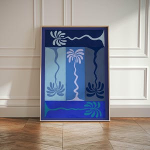 Palm Tree Print, Palm Trees Abstract Wall Art Colourful Prints, Gallery Art Decor Eclectic Style, Boho Beach Palms Print, Tropical Artwork