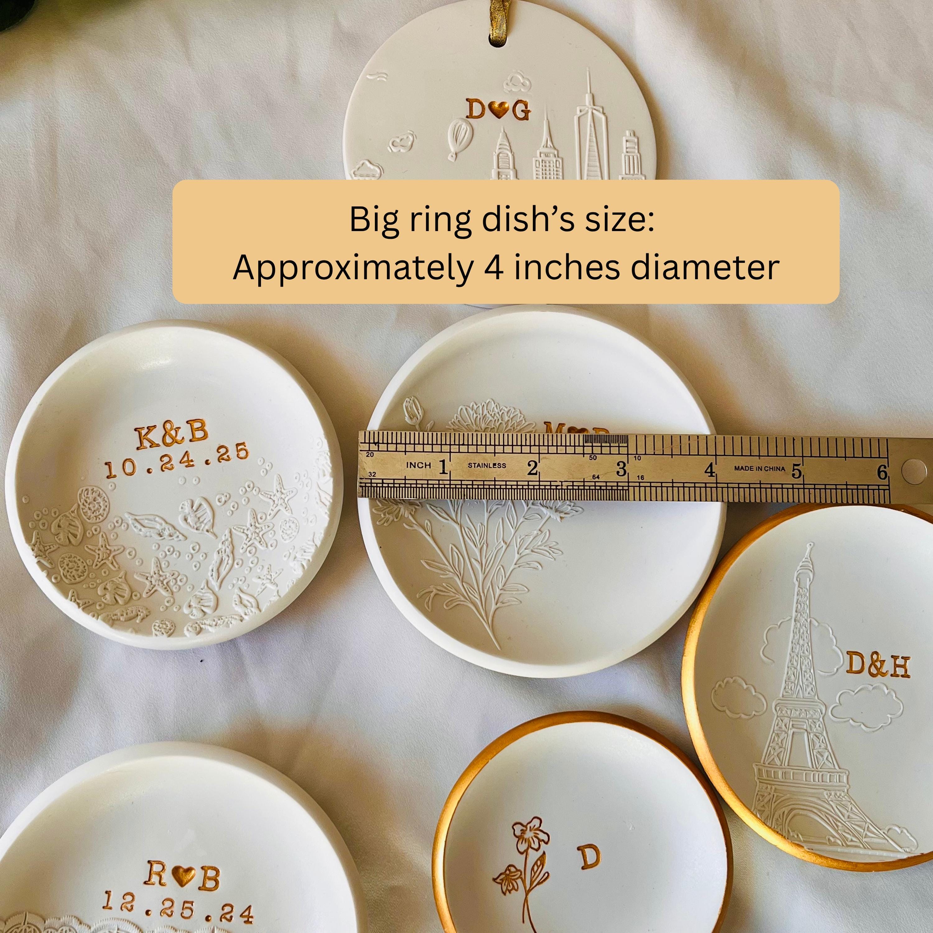 New York Personalized Big Ring Dish, Custom Trinket Jewelry Holder ...