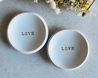 Porta Anelli In Ceramica Con Scritta 'I Love You' – Regalo Di Fidanzamento, Matrimonio, San Valentino Per Lei O Lui