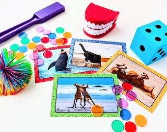 Animal Card Deck for Kids | Language Development Materials | Physical Flashcards for Speech Therapy