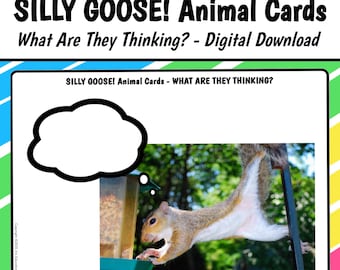 What Are They Thinking? Companion // SILLY GOOSE! Animal Cards // Speech Language Therapy // Digital Download