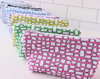 Zippered Pouch // Custom SLP Fabric // Gift for SLPs and CFs // Speech Therapy Accessories