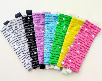 Portalápices marcapáginas para logopedas, estuche para cuaderno, agenda, regalo de agradecimiento para logopedas, tela personalizada con títulos de logopeda