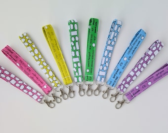 Keychain Wristlet // Custom SLP Fabric // Gift for SLPs and CFs // Key Fob // Speech Therapy Accessories