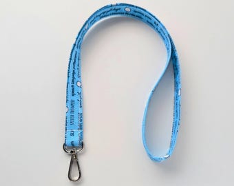 Lanyard // Custom SLP Fabric // Gift for SLPs and CFs // Speech Therapy Accessories