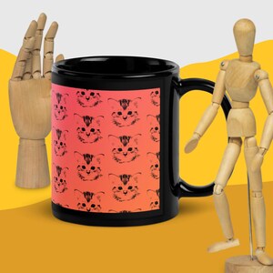 Becher Katzenbecher Kaffeebecher Katzenliebhaber Geschenk für Katzenliebhaber Becher Kätzchen Becher Regenbogen Katze Sonnenuntergang Katze