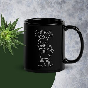 Mug Cat Mug Coffee Mug Cat Lover Gift for Cat Lover Mug Black Cat