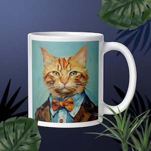 Taza de gato, taza de café, taza gigante, taza de café gigante, regalo de amante de los gatos, taza de amante de los gatos, taza de tabby naranja, regalo de amante de Tabby para amante de Tabby