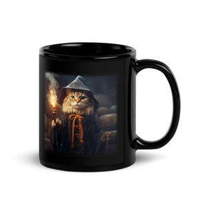 Mug Cat Mug Coffee Mug Cat Lover Gift for Cat Lover Mug Wizard Mug For Wizard Lover Gift For Halloween Lover Gift For Tabby Lover Mug