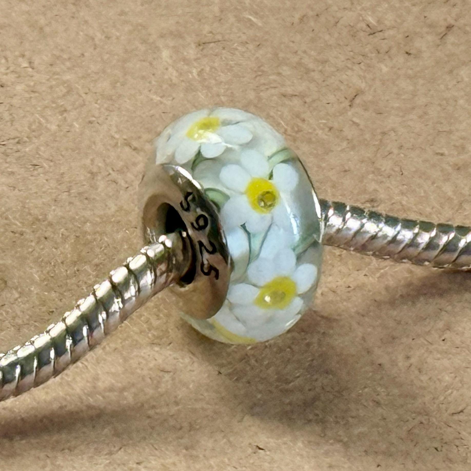 Pandora White Murano Glass - Etsy
