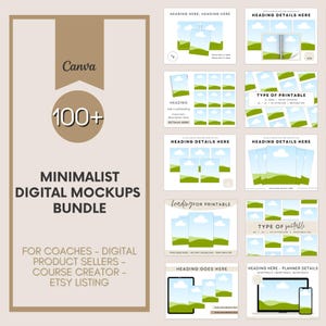 Canva Mockup Templates: Digital Product Mockups Bundle (100+)
