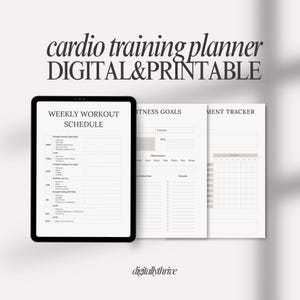 Minimalist Workout Planner Exercise Tracker Fitness Planner Gym Checklist Weightlifting Training Calendar Pilates Goodnotes Printable A4