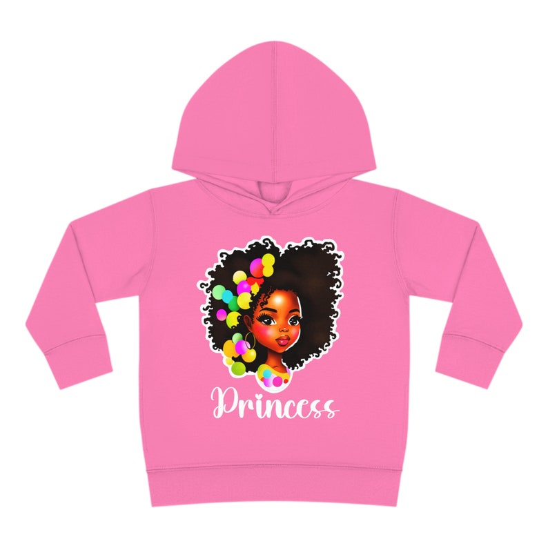 Toddler Pullover Fleece Hoody Princess African Black Girl image 7