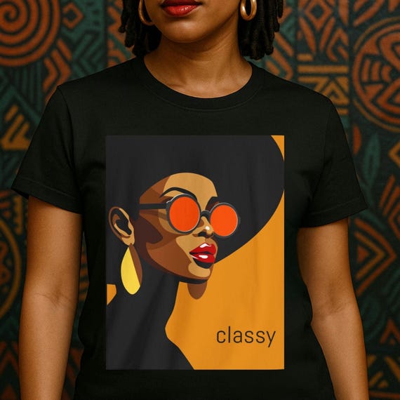 Black Culture Fashion Shirt, Afrocentric Tee, Stylish Unisex Jersey Short Sleeve Tee, Christmas Gift for Her, Black Art Shirt
