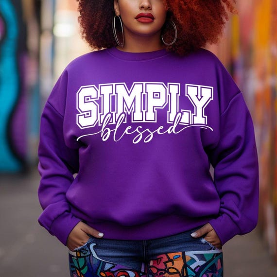 Simply Blessed Unisex Sweatshirt, Mothers Day Gift, Gift for mom, Blessed Crewneck, Christian Gift, Christmas Sweatshirt, Religious Pullover
