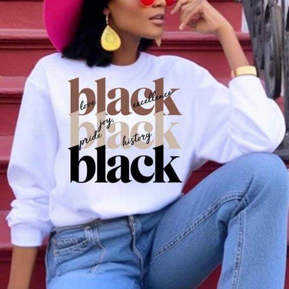 Black History Month Sweatshirt, Afrocentric Unisex Crewneck, Black Lives Matter, African American Pride, BLM Activist Gift, Black Power