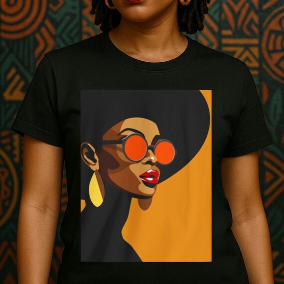 Black Culture Fashion Shirt, Afrocentric Tee, Stylish Unisex Jersey Short Sleeve Tee, Christmas Gift for Her, Black Art Shirt