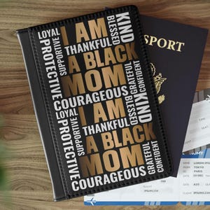 Capa para passaporte, presente de Natal para mãe, presente para mãe, presente para mãe negra, presente para esposa, presente de viagem, presente de cultura negra