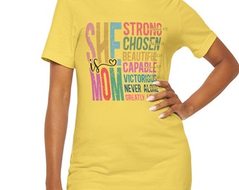 She is Mom Bible Verse Women's T-Shirt Runs Large