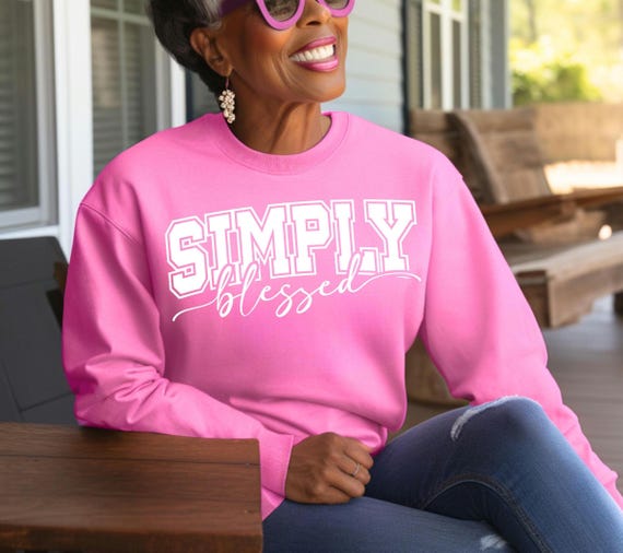 Simply Blessed Unisex Sweatshirt, Blessed Crewneck, Christian Gift, Christmas Sweatshirt, Religious Pullover