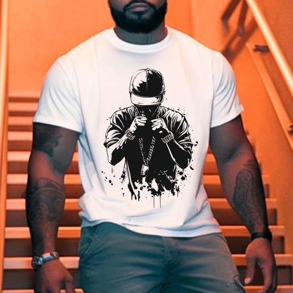 Urban Graphic Tee, Streetwear Hip Hop Fashion, Unisex Jersey