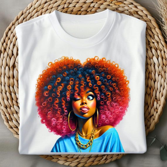 Afrocentric Melanin Queen T-Shirt, Natural Hair Love Graphic Tee