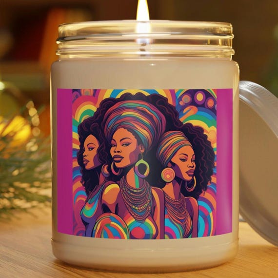 Black Woman Diva Style Candle, Purple Candle, Gift for black woman, Sweet smelling candles, candle gift, gift for mom, gift for her