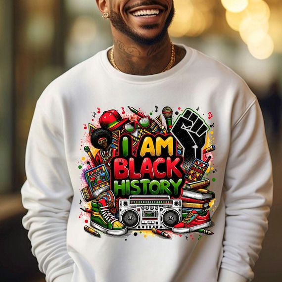 Black History Month Sweatshirt, Afrocentric Unisex Crewneck, Black Lives Matter, African American Pride, BLM Activist Gift, Black Power