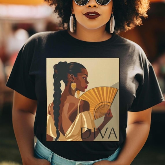 Personalize Chic Diva Graphic T-Shirt | Stylish Casual Wear, Fashion Statement, Gift for Her, Summer Outfit, Everyday Comfort