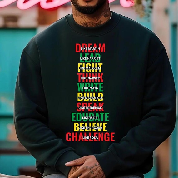 Black History Month Sweatshirt, Afrocentric Unisex Crewneck, Black Lives Matter, African American Pride, BLM Activist Gift, Black Power