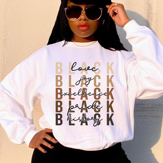 Black History Month Sweatshirt, Afrocentric Unisex Crewneck, Black Lives Matter, African American Pride, BLM Activist Gift, Black Power