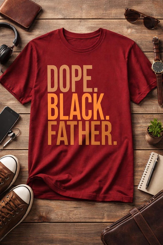 Dope Black Father T-Shirt, Father's Day Gift, Casual Cotton Tee