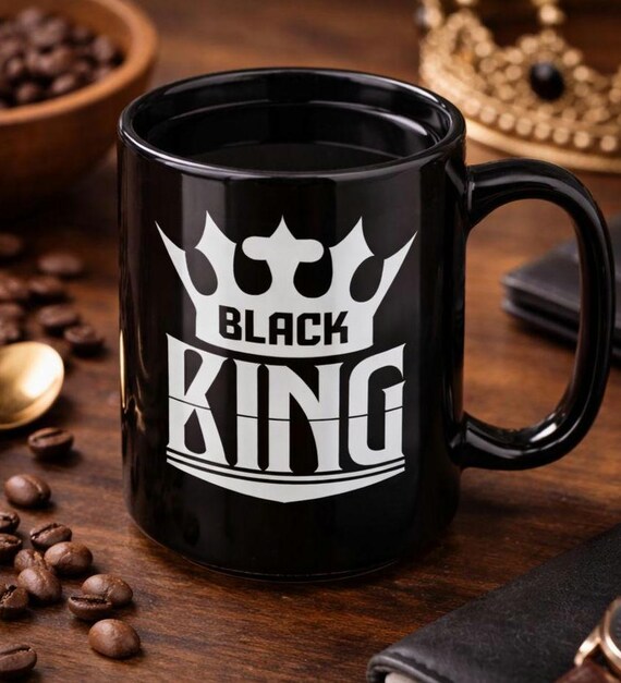 Black King Ceramic Mug, African American Pride Coffee Cup