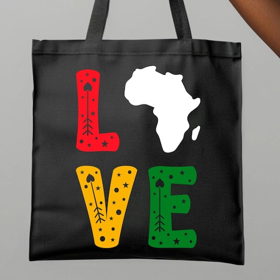 Afrocentric Tote Bag, Kwanzaa Gift, Black Power, BLM, African Culture Gift, Birthday Present