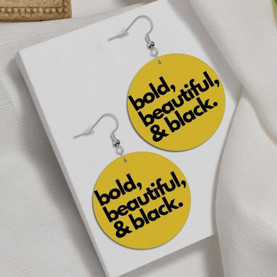 Bold Beautiful and black earrings, black women, black culture, black fashion, african african american, black lives matter, gift for her
