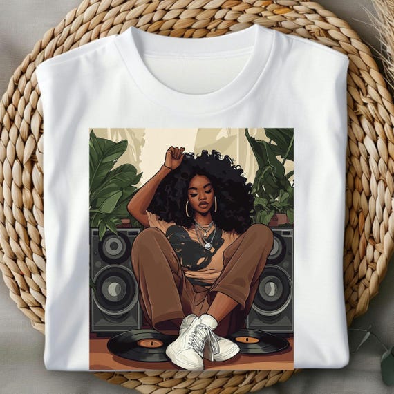 Music Lovers T-Shirt, Vintage Graphic Tee, African American Black Culture Shirt, Unisex Jersey Top