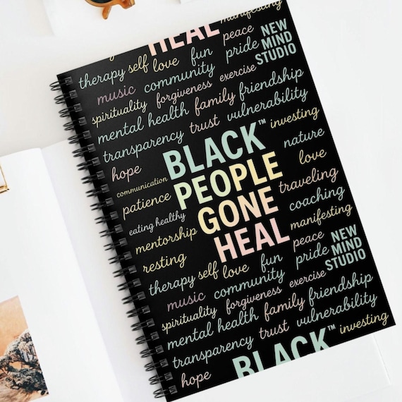Afrocentric Spiral Notebook: Black Culture Mental Health Journal
