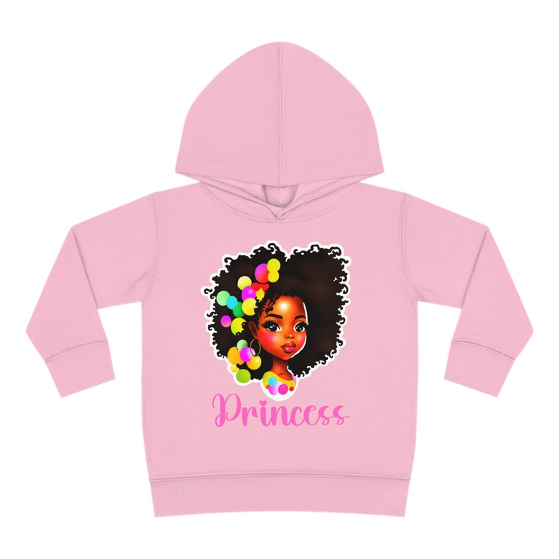 Toddler Pullover Fleece Hoody Princess African Black zdjęcie 5