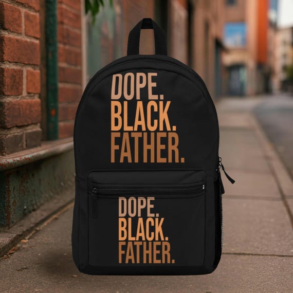 Black Father's Day Gift Backpack, Black Men Gift, Black Lives Matter Bag, Black History Month Accessory, Gift for Him