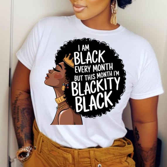 Black History Womans Unisex Tee, Black Power African American Fashion Gift, Afrocentric Ethnic Urban Shirt, BLM Activist Pride