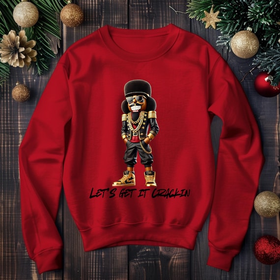 Afrocentric Nutcracker Character Crewneck Sweatshirt | Black Culture Christmas