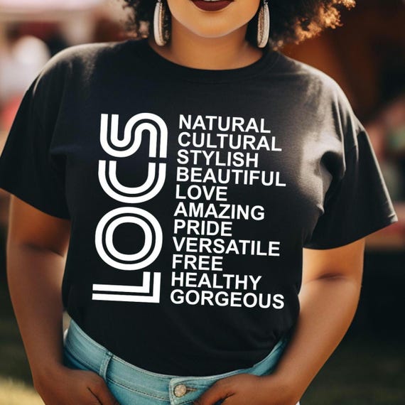 Afrocentric Locs Tee, Black Culture Unisex T-Shirt, Natural Hair Gift, Black Pride Apparel, African American Fashion, Ethnic Short Sleeve