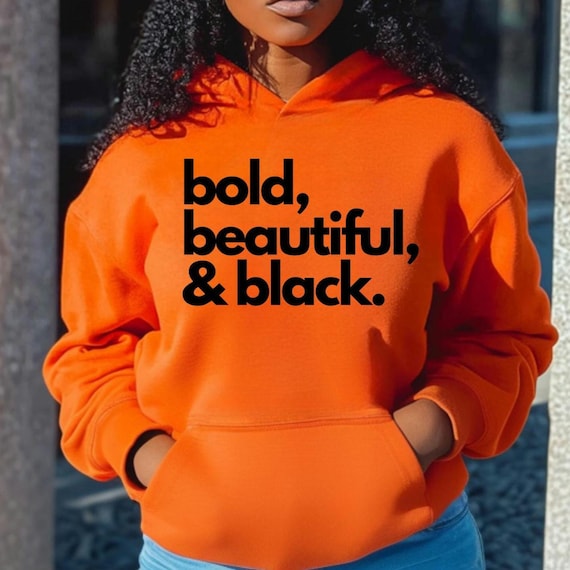 Afrocentric Black Woman Hoodie, Ethnic Urban Gildan Hooded Sweatshirt, Black Power Pride Gift for Her