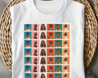 Afrocentric Black Woman Graphic Tee: T-Shirt für Kunstliebhaber