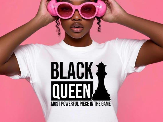Black Queen Tee, Afrocentric T-Shirt for Women, Urban Ethic Fashion Gift, Cute Gift for Sister, Mom, Daughter, Black Culture Shirt, Unisex