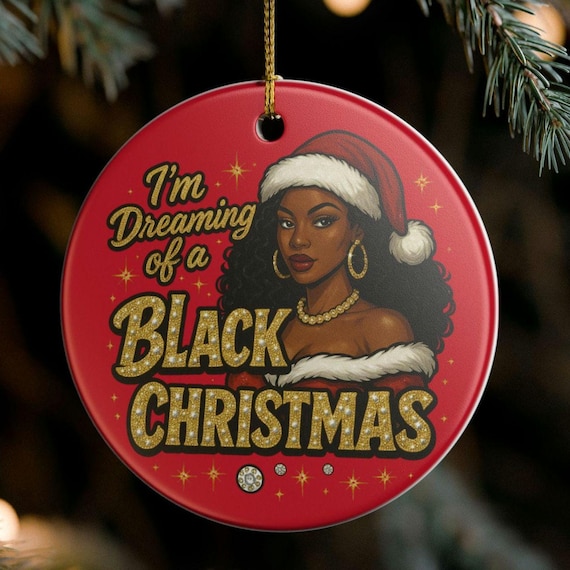 Afrocentric Christmas Ornament: Black Culture Holiday Decor