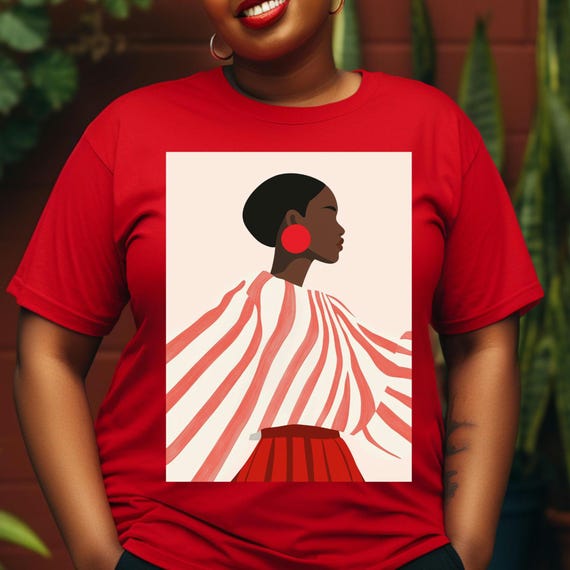 Afrocentric Black Woman Unisex Tee, Black Culture Ethnic Gift, Melanin Dashiki Fashion Shirt, Diversity Clothing, African American Top