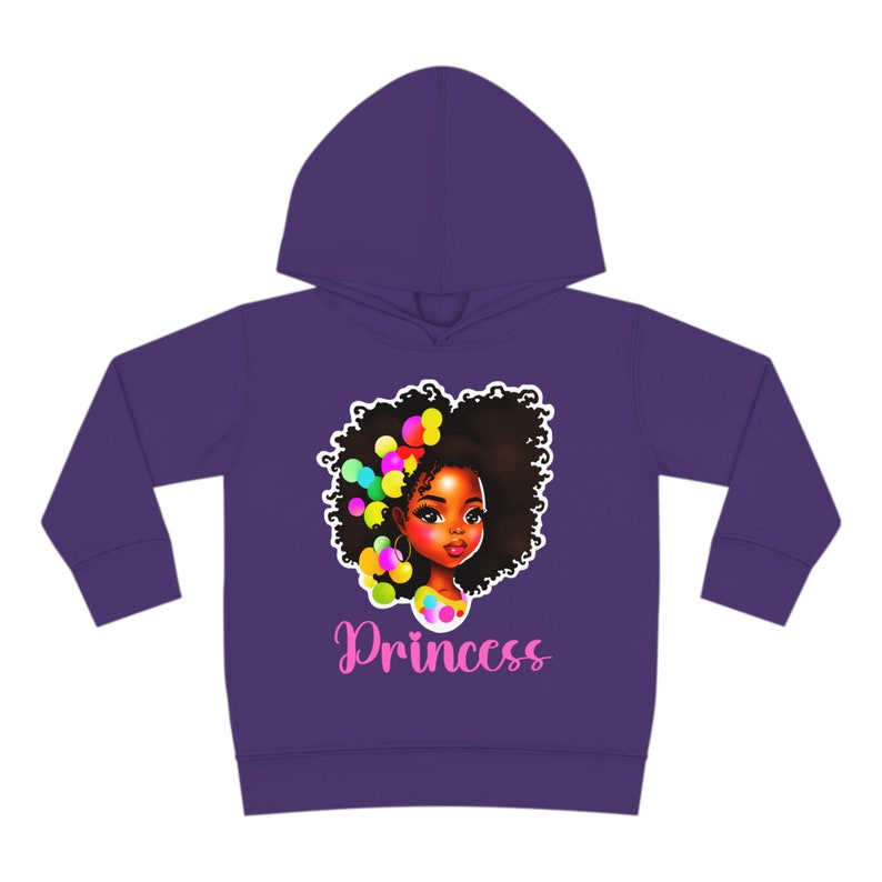 Toddler Pullover Fleece Hoody Princess African Black Girl image 6